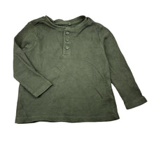 Load image into Gallery viewer, Unisex Anko, green cotton knit waffle long sleeve top, GUC, size 2,  