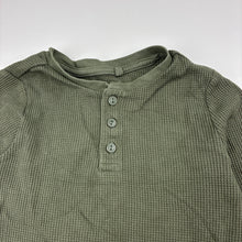 Load image into Gallery viewer, Unisex Anko, green cotton knit waffle long sleeve top, GUC, size 2,  
