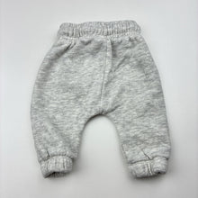 Load image into Gallery viewer, Unisex Baby Berry, grey cotton blend basic fleece lined track pants, elasticated, GUC, size 0000,  