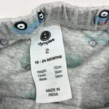 Load image into Gallery viewer, Boys Dymples, cotton blend leggings, elasticated, car, GUC, size 2,  