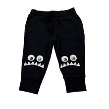 Load image into Gallery viewer, Boys Anko, black cotton blend fleece lined track pants, elasticated, GUC, size 1,  