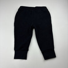 Load image into Gallery viewer, Boys Anko, black cotton blend fleece lined track pants, elasticated, GUC, size 1,  