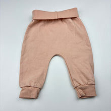 Load image into Gallery viewer, Girls Baby Berry, pink cotton blend basic fleece lined track pants, elasticated, GUC, size 00,  