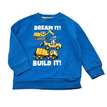 Load image into Gallery viewer, Boys Anko, cotton blend fleece lined sweater, digger, FUC, size 3,  