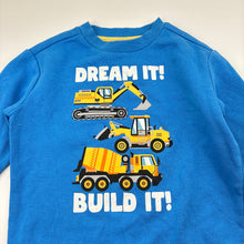 Load image into Gallery viewer, Boys Anko, cotton blend fleece lined sweater, digger, FUC, size 3,  