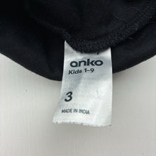 Load image into Gallery viewer, Unisex Anko, black cotton long sleeve top, EUC, size 3,  