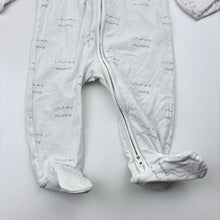 Load image into Gallery viewer, Unisex Target, white organic cotton blend zip coverall, EUC, size 00,  