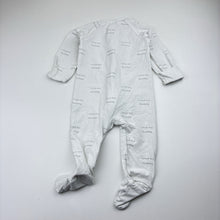 Load image into Gallery viewer, Unisex Target, white organic cotton blend zip coverall, EUC, size 00,  