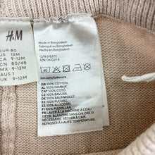 Load image into Gallery viewer, Girls H&amp;M, pink cotton knit pants, elasticated, GUC, size 1,  