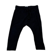 Load image into Gallery viewer, Unisex Baby Berry, black cotton blend leggings, elasticated, GUC, size 0,  