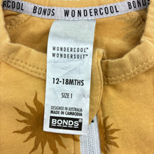 Load image into Gallery viewer, Unisex Bonds, cotton blend zip romper Wondersuit Wondercool, EUC, size 1,  