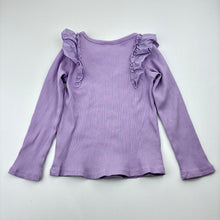 Load image into Gallery viewer, Girls Target, stretch cotton ribbed ruffle long sleeve t-shirt, EUC, size 2,  
