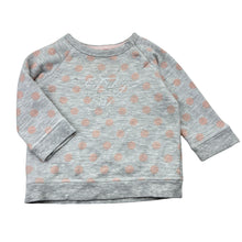 Load image into Gallery viewer, Girls Sprout, polka dot cotton blend fleece lined sweater, GUC, size 00,  