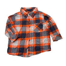 Load image into Gallery viewer, Boys Tilt, check flannel cotton long sleeve shirt, EUC, size 1,  