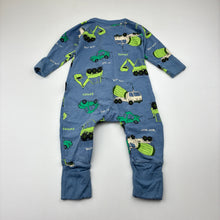 Load image into Gallery viewer, Boys Bonds, cotton blend zip coverall Wondersuit, car, GUC, size 000,  