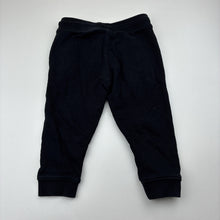 Load image into Gallery viewer, Unisex Target, black cotton blend fleece lined track pants, elasticated, GUC, size 1,  