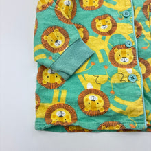 Load image into Gallery viewer, Unisex Baby Berry, flannel cotton pyjama top, lion, wash fade, FUC, size 1,  