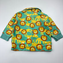 Load image into Gallery viewer, Unisex Baby Berry, flannel cotton pyjama top, lion, wash fade, FUC, size 1,  