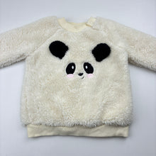 Load image into Gallery viewer, Unisex Dymples, cream fleece sweater, embroidered, EUC, size 00,  