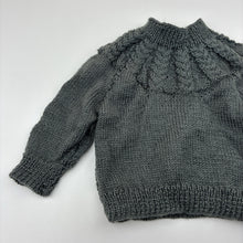 Load image into Gallery viewer, Unisex handmade, grey knit sweater, EUC, size 000,  