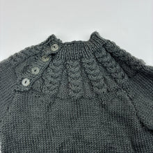 Load image into Gallery viewer, Unisex handmade, grey knit sweater, EUC, size 000,  
