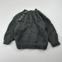 Load image into Gallery viewer, Unisex handmade, grey knit sweater, EUC, size 000,  