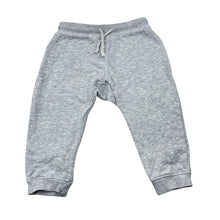 Load image into Gallery viewer, Unisex Sprout, grey cotton blend fleece lined track pants, elasticated, EUC, size 1,  