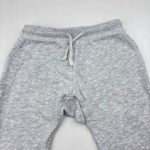 Load image into Gallery viewer, Unisex Sprout, grey cotton blend fleece lined track pants, elasticated, EUC, size 1,  