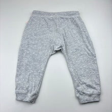 Load image into Gallery viewer, Unisex Sprout, grey cotton blend fleece lined track pants, elasticated, EUC, size 1,  