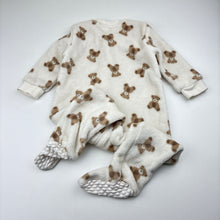 Load image into Gallery viewer, Unisex Anko, zip fleece coverall, teddy bear, GUC, size 0,  