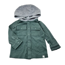 Load image into Gallery viewer, Unisex cotton blend, knit waffle hooded top, dinosaur, EUC, size 0,  