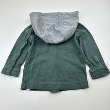 Load image into Gallery viewer, Unisex cotton blend, knit waffle hooded top, dinosaur, EUC, size 0,  