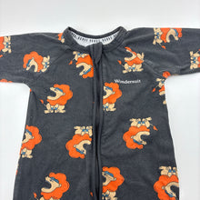 Load image into Gallery viewer, Unisex Bonds, cotton blend zip wondersuit, lion, wash fade, FUC, size 0,  