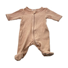 Load image into Gallery viewer, Girls 4 Baby, cotton blend ribbed zip coverall, EUC, size 00000,  