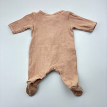 Load image into Gallery viewer, Girls 4 Baby, cotton blend ribbed zip coverall, EUC, size 00000,  
