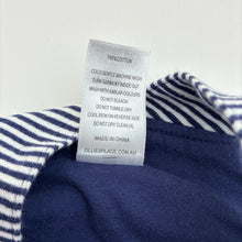 Load image into Gallery viewer, Unisex Ollie's Place, striped cotton shortalls, embroidered, GUC, size 1,  