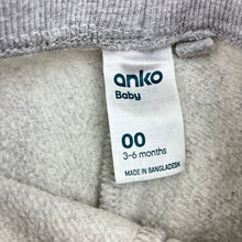 Load image into Gallery viewer, Unisex Anko, grey cotton blend fleece lined track pants, elasticated, pilling, FUC, size 00,  