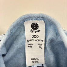 Load image into Gallery viewer, Boys Dymples, cotton zip coverall, car, GUC, size 000,  