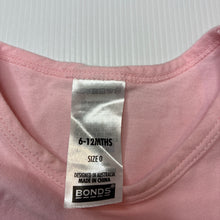 Load image into Gallery viewer, Girls Bonds, pink cotton blend bodysuit, EUC, size 0,  