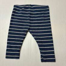 Load image into Gallery viewer, Unisex Target, striped organic cotton blend ribbed leggings, elasticated, GUC, size 000,  