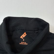 Load image into Gallery viewer, Unisex Tilt, black cotton skivvy top, GUC, size 3,  
