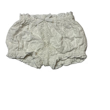 Load image into Gallery viewer, Girls Dymples, white cotton blend broderie bloomers, elasticated, EUC, size 000,  