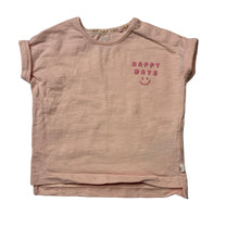 Load image into Gallery viewer, Girls Next, pink cotton t-shirt, smiley face, EUC, size 000,  