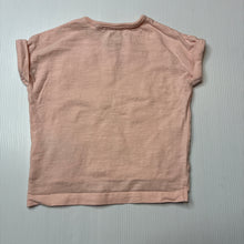 Load image into Gallery viewer, Girls Next, pink cotton t-shirt, smiley face, EUC, size 000,  