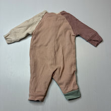 Load image into Gallery viewer, Unisex Next, cotton ribbed romper, embroidered, EUC, size 0000,  