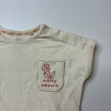 Load image into Gallery viewer, Unisex Next, cream cotton t-shirt, embroidered, EUC, size 000,  