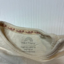 Load image into Gallery viewer, Unisex Next, cream cotton t-shirt, embroidered, EUC, size 000,  
