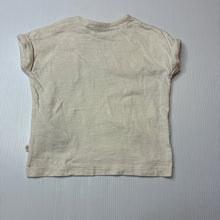 Load image into Gallery viewer, Unisex Next, cream cotton t-shirt, embroidered, EUC, size 000,  