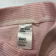 Load image into Gallery viewer, Girls Anko, striped cotton blend shorts, elasticated, EUC, size 000,  