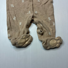 Load image into Gallery viewer, Unisex Next, brown cotton coverall, rabbit, EUC, size 000,  